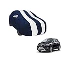 Auto Hub Car Cover Compatible with Hyundai i20 Active with Mirror Pocket, Water Resistant, Triple Stitched, Elite i20 Car Cover- Navy-White
