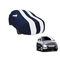 Auto Hub Car Cover Compatible with Hyundai i10 (Model : 2007-2014) with Mirror Pocket, Water Resistant, Triple Stitched, i10 Car Cover- Navy-White