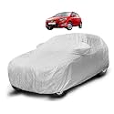 Auto Hub Waterproof Car Cover Compatible with Hyundai I20 Old (Model : 2008-2013) with Mirror Pocket, Soft Cotton Lining, Waterproof I20 Car Cover- Metallic Silver