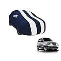 Auto Hub Car Cover Compatible with Hyundai Santroo (Model : 2005-2011) with Mirror Pocket, Water Resistant, Triple Stitched, Santroo Car Cover- Navy-White