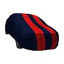 Auto Hub Car Cover Compatible with Hyundai Santroo (Model- 2003-2015) with Mirror Pocket, Weather Proof, Triple Stitched, Santroo Car Cover- Navy-Red