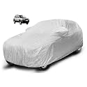 Auto Hub Waterproof Car Cover Compatible with Hyundai Tucson with Mirror Pocket, Soft Cotton Lining, Waterproof Tucson Car Cover- Metallic Silver