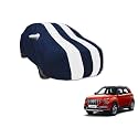 Auto Hub Car Cover Compatible with Hyundai Venue with Mirror Pocket, Weather Proof, Triple Stitched, Venue Car Cover- Navy-White