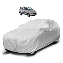 Auto Hub Waterproof Car Cover Compatible with Innova Crysta with Mirror Pocket, Soft Cotton Lining, Waterproof Innova Crysta Car Cover- Metallic Silver