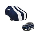 Auto Hub Car Cover Compatible with Compass with Mirror Pocket, Water Resistant, Triple Stitched, Compass Car Cover- Navy-White