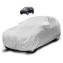 Auto Hub Waterproof Car Cover Compatible with Kicks with Mirror Pocket, Soft Cotton Lining, Waterproof Kicks Car Cover- Metallic Silver