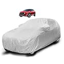 Auto Hub Waterproof Car Cover Compatible with Magnite with Mirror Pocket, Soft Cotton Lining, Waterproof Magnite Car Cover- Metallic Silver