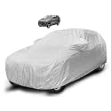 Auto Hub Waterproof Car Cover Compatible with Mahindra Alturas G4 with Mirror Pocket, Soft Cotton Lining, Waterproof Alturas G4 Car Cover- Metallic Silver