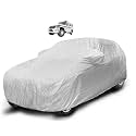 Auto Hub Waterproof Car Cover Compatible with Mahindra Bolero with Mirror Pocket, Soft Cotton Lining, Waterproof Bolero Car Cover- Metallic Silver