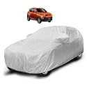 Auto Hub Waterproof Car Cover Compatible with Mahindra KUV 100 with Mirror Pocket, Soft Cotton Lining, Waterproof KUV 100 Car Cover- Metallic Silver