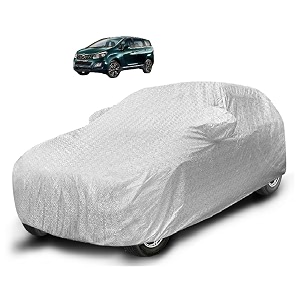 auto hub waterproof car cover compatible with mahindra marazzo with mirror pocket soft cotton lining waterproof marazzo car cover- metallic silver