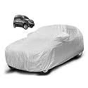 Auto Hub Waterproof Car Cover Compatible with Mahindra Quanto with Mirror Pocket, Soft Cotton Lining, Waterproof Quanto Car Cover- Metallic Silver