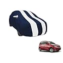 Auto Hub Car Cover Compatible with Mahindra Quanto with Mirror Pocket, Water Resistant, Triple Stitched, Quanto Car Cover- Navy-White
