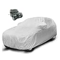 Auto Hub Waterproof Car Cover Compatible with Mahindra Scorpio Old with Mirror Pocket, Soft Cotton Lining, Waterproof Scorpio Car Cover- Metallic Silver