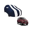 Auto Hub Car Cover Compatible with Mahindra Xylo with Mirror Pocket, Water Resistant, Triple Stitched, Xylo Car Cover- Navy-White