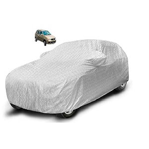 auto hub waterproof car cover compatible with maruti alto car cover with mirror pocket and soft cotton lining alto car body cover waterproof silver