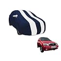 Auto Hub Car Cover Compatible with Maruti Esteem with Mirror Pocket, Water Resistant, Triple Stitched, Esteem Car Cover- Navy-White