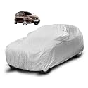 Auto Hub Waterproof Car Cover Compatible with Maruti Estilo with Mirror Pocket, Soft Cotton Lining, Waterproof Estilo Car Cover- Metallic Silver