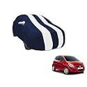 Auto Hub Car Cover Compatible with Maruti Ritz with Mirror Pocket, Water Resistant, Triple Stitched, Ritz Car Cover- Navy-White