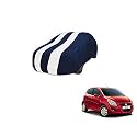 Auto Hub Car Cover Compatible with Maruti Ritz with Mirror Pocket, Weather Proof, Triple Stitched, Ritz Car Cover- Navy-White