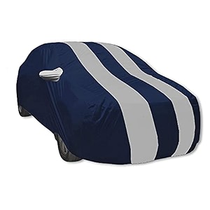 auto hub car cover compatible with maruti ertiga 2012-2018 with mirror pocket water resistant triple stitched ertiga car cover- navy-silver