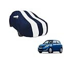Auto Hub Car Cover Compatible with Maruti Swift Old with Mirror Pocket, Weather Proof, Triple Stitched, Swift Car Cover- Navy-White