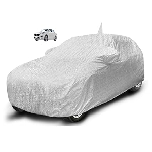 auto hub waterproof car cover compatible with maruti swift dzire model  2017-till date with mirror pocket and soft cotton lining swift dzire cover waterproof silver