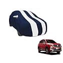 Auto Hub Car Cover Compatible with MG Hector with Mirror Pocket, Water Resistant, Triple Stitched, Hector Car Cover- Navy-White