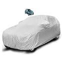 Auto Hub Waterproof Car Cover Compatible with Micra with Mirror Pocket, Soft Cotton Lining, Waterproof Micra Car Cover- Metallic Silver