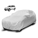 Auto Hub Waterproof Car Cover Compatible with Mitsubishi Pajero Old with with Mirror Pocket, Soft Cotton Lining, Waterproof Pajero Car Cover- Metallic Silver