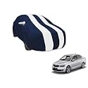 Auto Hub Car Cover Compatible with Skoda Octavia Old with Mirror Pocket, Water Resistant, Triple Stitched, Octavia Car Cover- Navy-White