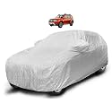 Auto Hub Waterproof Car Cover Compatible with Duster (Model- 2012-2025) with Mirror Pocket, Soft Cotton Lining, Waterproof Duster Car Cover- Metallic Silver