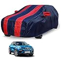 Auto Hub Car Cover Compatible with Renault Kiger with Mirror Pocket, Weather Proof, Triple Stitched, Kiger Car Cover- Navy-Red