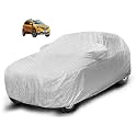 Auto Hub Waterproof Car Cover Compatible with Triber with Mirror Pocket, Soft Cotton Lining, Waterproof Triber Car Cover- Metallic Silver