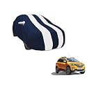 Auto Hub Car Cover Compatible with Renault Triber with Mirror Pocket, Water Resistant, Triple Stitched, Triber Car Cover- Navy-White