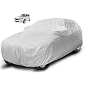 Auto Hub Waterproof Car Cover Compatible with Chevrolet Sail UVA with Mirror Pocket, Soft Cotton Lining, Waterproof Sail UVA Car Cover- Metallic Silver