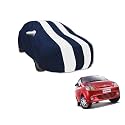 Auto Hub Car Cover Compatible with Spark with Mirror Pocket, Water Resistant, Triple Stitched, Spark Car Cover- Navy-White