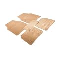 Auto Hub Standard Design Carpet Lining Car Foot Mats Compatible with WR-V (Lining Nylon Fiber Material Mat :Color: -Beige- 5 pcs)