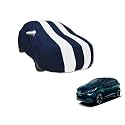 Auto Hub Car Cover Compatible with Tata Altroz with Mirror Pocket, Water Resistant, Triple Stitched, Altroz Car Cover- Navy-White