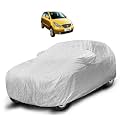 Auto Hub Waterproof Car Cover Compatible with Tata Indica Vista with Mirror Pocket, Soft Cotton Lining, Waterproof Indica Vista Car Cover- Metallic Silver