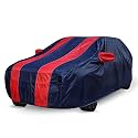 Auto Hub Car Cover Compatible with Tata Indica Vista with Mirror Pocket, Weather Proof, Triple Stitched, Indica Vista Car Cover- Navy-Red