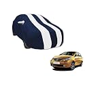 Auto Hub Car Cover Compatible with Tata Manza with Mirror Pocket, Water Resistant, Triple Stitched, Manza Car Cover- Navy-White