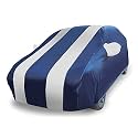 Auto Hub Car Cover Compatible with Tata Nano with Mirror Pocket, Water Resistant, Triple Stitched, Nano Car Cover- Navy-Silver
