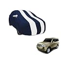 Auto Hub Car Cover Compatible with Tata Sumo Grand with Mirror Pocket, Water Resistant, Triple Stitched, Sumo Grand Car Cover- Navy-White