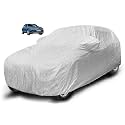 Auto Hub Waterproof Car Cover Compatible with Tiguan with Mirror Pocket, Soft Cotton Lining, Waterproof Tiguan Car Cover- Metallic Silver
