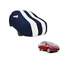 Auto Hub Car Cover Compatible with Yaris with Mirror Pocket, Water Resistant, Triple Stitched, Yaris Car Cover- Navy-White