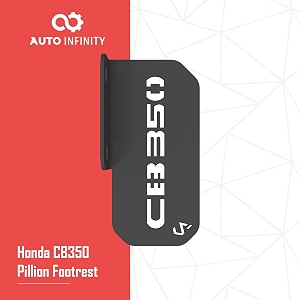 auto infinity pillion footrest compatible with honda cb350 rh only black pack of 1