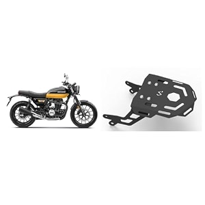 auto infinity updated 2 in 1 compact luggage rack compatible with honda cb350-rs black pack of 1
