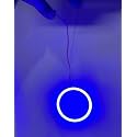 AUTO MT 1Pc Blue 60Mm Car Bike Universal Bright 60Mm DRL Daytime Running Light Angle Eyes LED Ring Bike COB LED Angel Eyes Halo Ring COB Chips