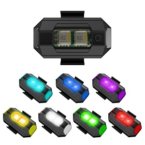 auto mt 1pc universal 7-colors 3-mode car bike helmet back led blinker night strobe light helmet back blinker car bike drone aircraft multipurpose led can be use in car bike anywhere